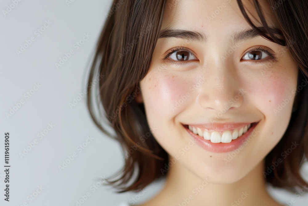 Radiant Japanese Girl Captured in Pristine Studio Setting, Showcasing Joyful Expression and Delicate Beauty Through Elegant Minimalist Photographic Composition Radiant Japanese Girl Captured in Pristine Studio Setting, Showcasing Joyful Expression and Delicate Beauty Through Elegant Minimalist Photographic Composition