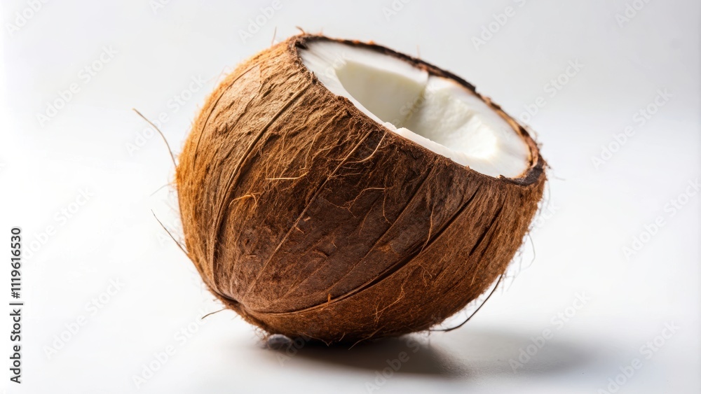 of a fresh coconut on a white background, coconut, tropical, fruit, fresh, healthy, organic, natural, food, exotic,isolated of a fresh coconut on a white background, coconut, tropical, fruit, fresh, healthy, organic, natural, food, exotic,isolated