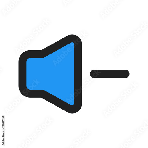volume down line color icon