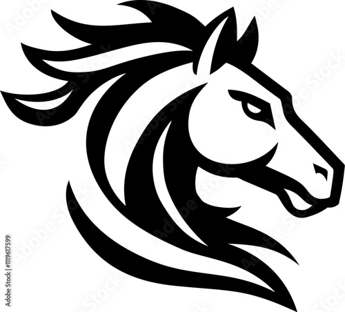 A Horse illustration mascot Horses sports team animal or an icon emblem branding concept.
