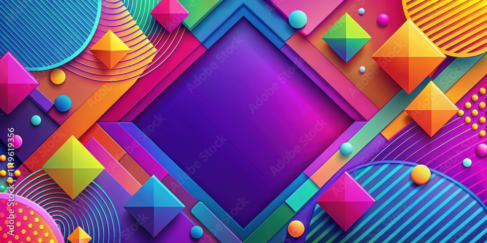 Fototapeta premium Abstract background design with vibrant colors and geometric shapes, abstract, background, design, vibrant, colors