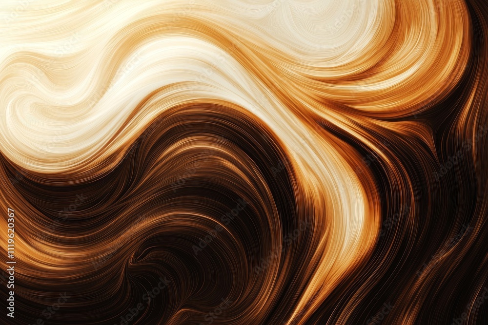 Abstract background with milk chocolate or mocha mousse liquid texture. Light brown wallpaper with waves and streaks. Coffee color with space for text. Abstract background with milk chocolate or mocha mousse liquid texture. Light brown wallpaper with waves and streaks. Coffee color with space for text.