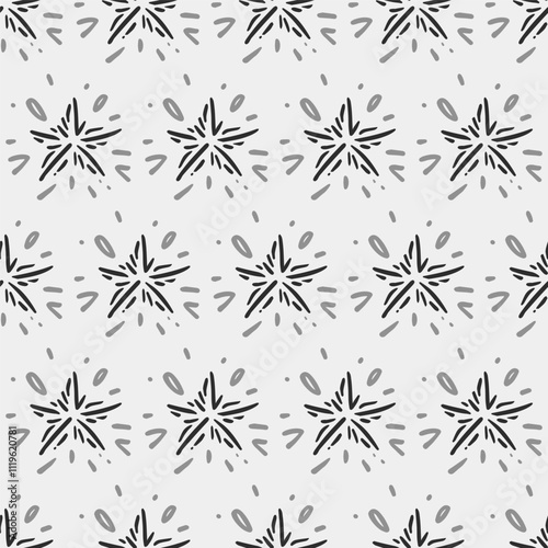 Seamless Christmas shiny stars vector pattern for festive design. Constellation