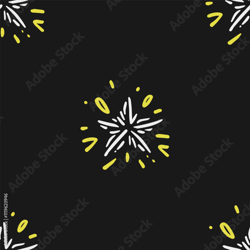 Seamless Christmas shiny stars vector pattern for festive design. Constellation