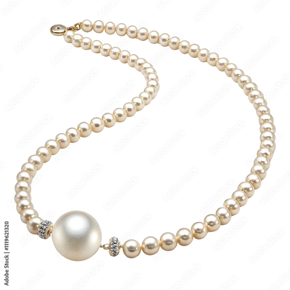 Elegant pearl necklace with soft sheen and exquisite details Elegant pearl necklace with soft sheen and exquisite details