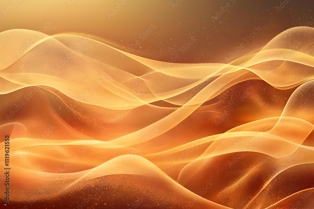 Golden Waves Abstract Background Design Golden Waves Abstract Background Design