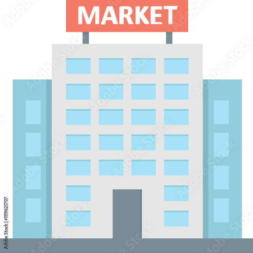 Market  vector icon with  an isolated background 