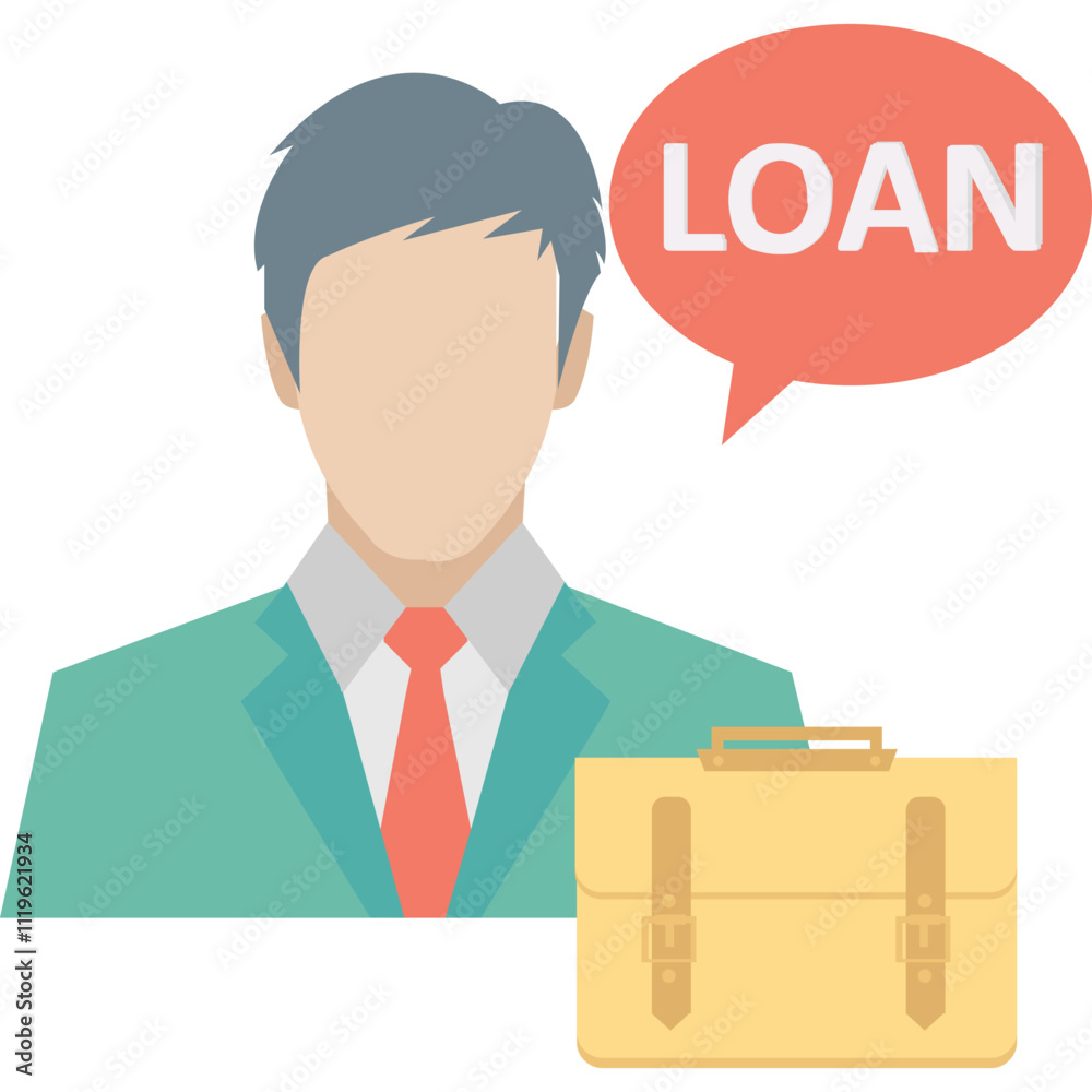 Loan Officer vector icon with an isolated background Loan Officer vector icon with an isolated background