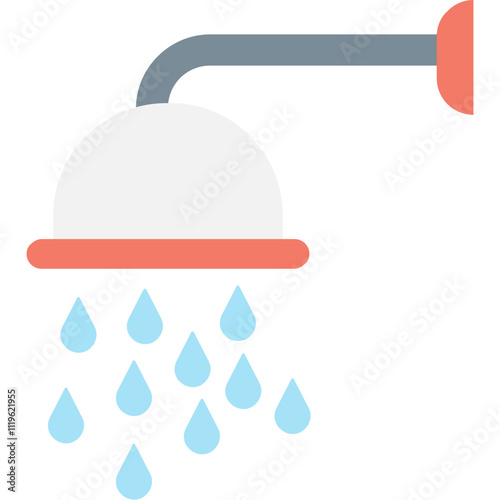 Shower  vector icon with  an isolated background 