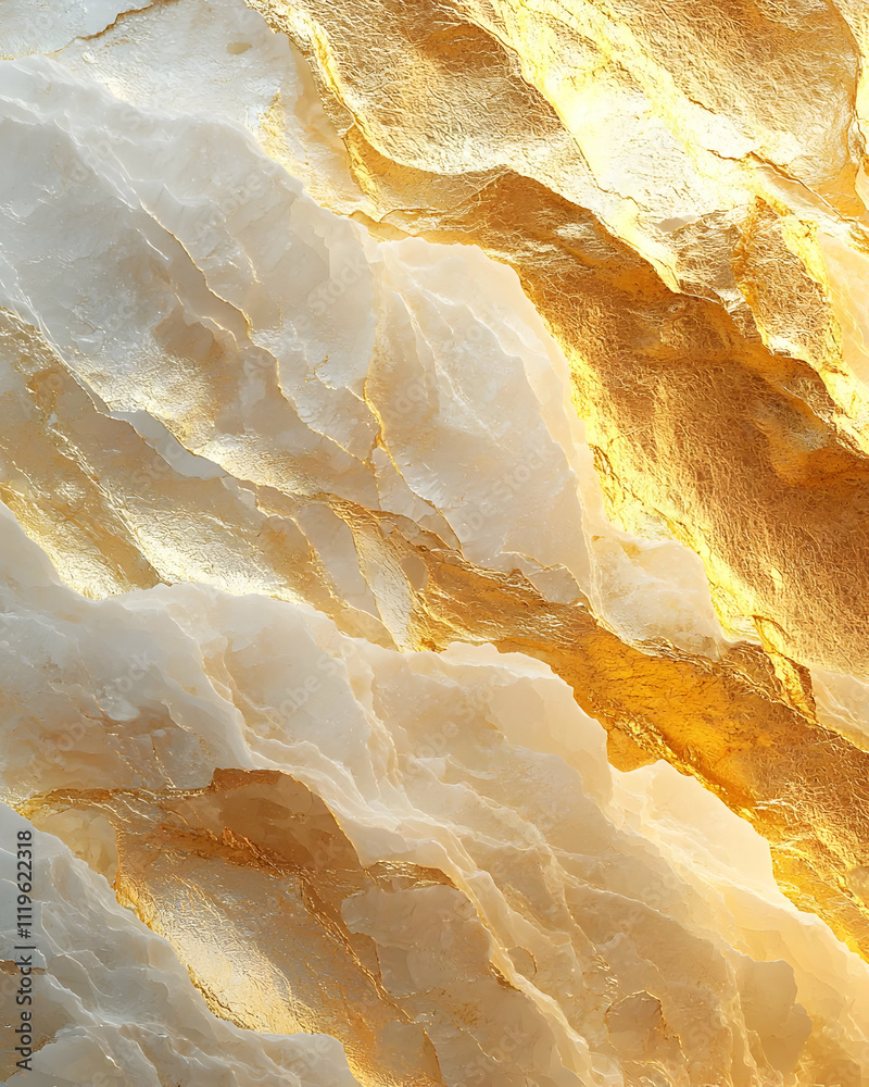 Golden & White Stone Texture: Abstract Art Golden & White Stone Texture: Abstract Art