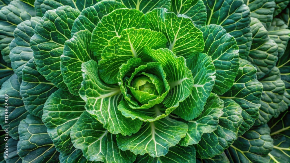 Aerial view of lush green cabbage plant , agriculture, vegetable, fresh, farm, organic, leaves, healthy, food, growth, top view Aerial view of lush green cabbage plant , agriculture, vegetable, fresh, farm, organic, leaves, healthy, food, growth, top view