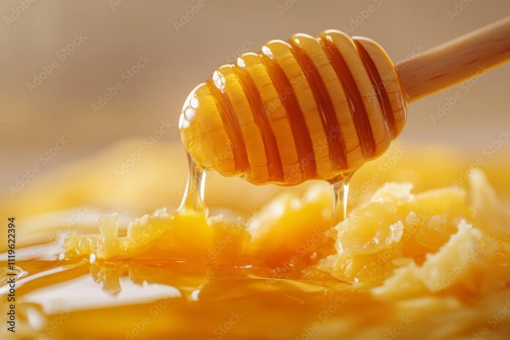 Transparent honey drips onto a cracker or pancake from a honey spoon. An environmentally friendly farm product. Dessert with honey. Cookies with caramel. Wallpaper with baked goods. Transparent honey drips onto a cracker or pancake from a honey spoon. An environmentally friendly farm product. Dessert with honey. Cookies with caramel. Wallpaper with baked goods.