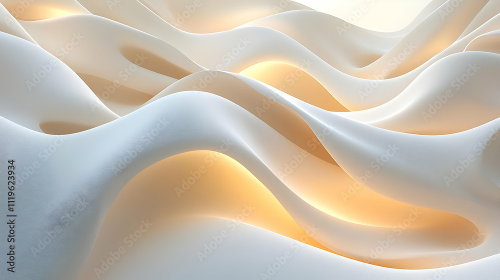 Abstract Waves: Elegant Curves & Soft Hues, Calming Design Abstract Waves: Elegant Curves & Soft Hues, Calming Design