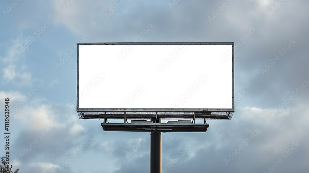 billboard and copy space on white screen billboard and copy space on white screen