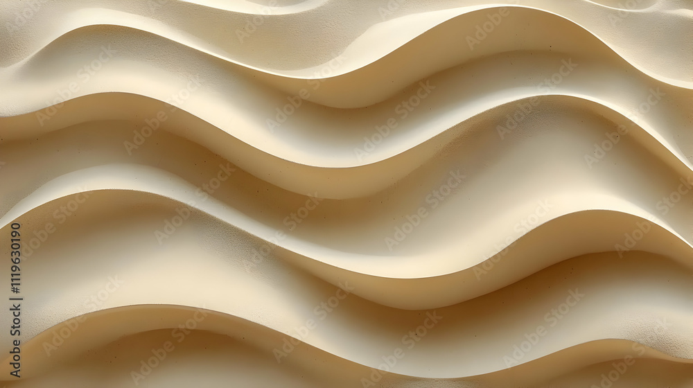 Beige Wave Patterns: Abstract Texture Design