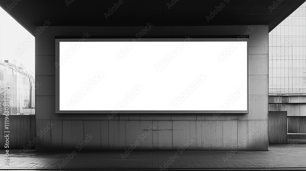 billboard and copy space on white screen billboard and copy space on white screen