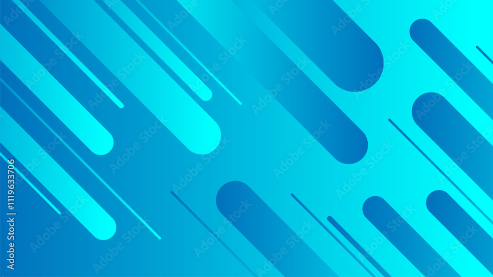 Obraz premium Abstract geometric dynamic rounded element blue gradient vector Background