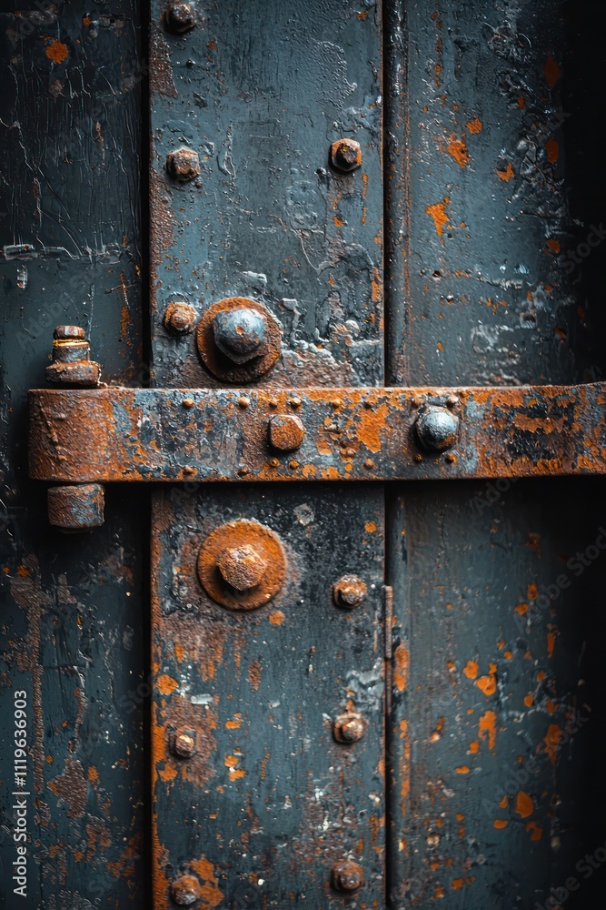 A close-up image of an old rusty garage gate in an industrial setting, showcasing ample copy space. A close-up image of an old rusty garage gate in an industrial setting, showcasing ample copy space.