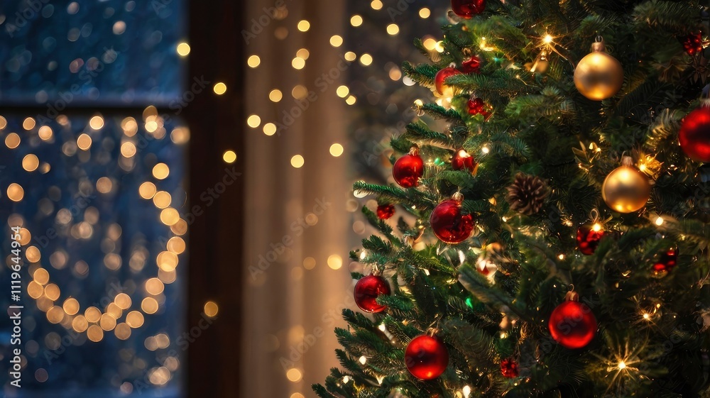 Chirstmas tree and lights and background Chirstmas tree and lights and background
