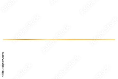 Long gold line isolated on white
