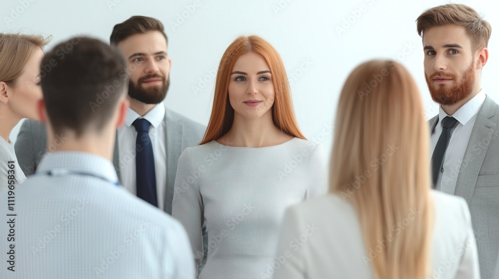 Obraz premium Multiracial business people diverse team workplace concept. Business Networking Event with Engaged Professionals
