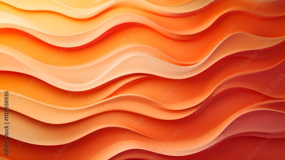 Fototapeta premium Colored wallpaper. Gradient wavy two-tone background. Abstract fabric.