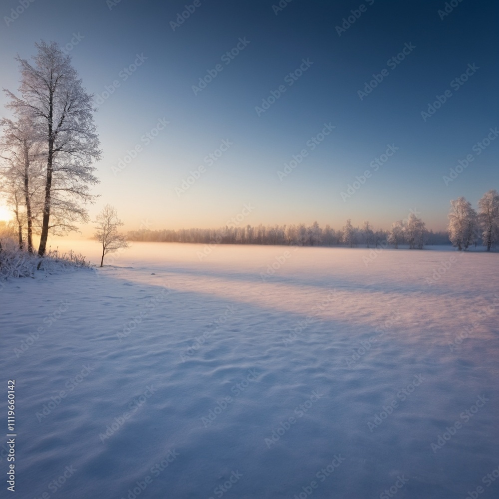 Untouched winter landscape. Amazing morning view Untouched winter landscape. Amazing morning view