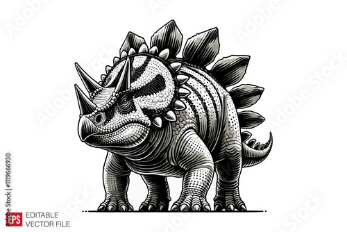 dinosaur graphic flat illustration black and white design templates