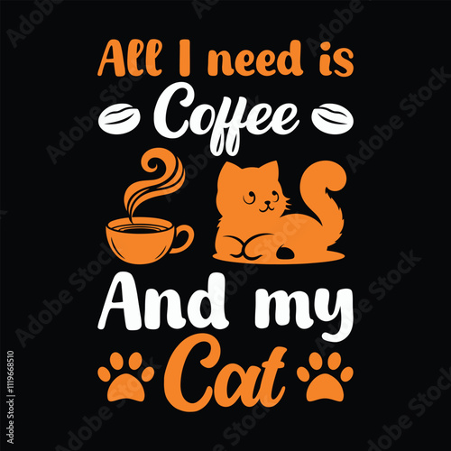 Cat t-shirt design, Cat t-shirt illustration, Cat lover, Cat, Cat vector, cat graphic, cat graphic t-shirt design, cat typography.