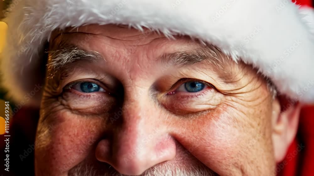 Joyful expressions of santaclaus bringing holiday cheer and happiness