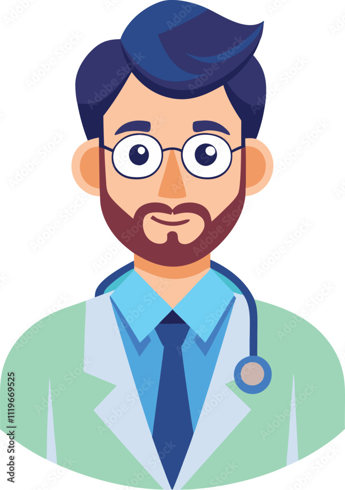 doctor from hospital, therapist, medical staff, nurse, isolated vector character doctor from hospital, therapist, medical staff, nurse, isolated vector character