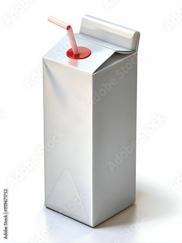 Drink Box with Straw. Packaging Design