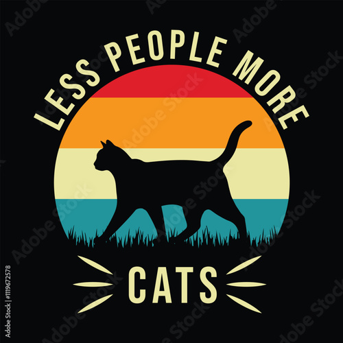 Cat t-shirt design, Cat t-shirt illustration, Cat lover, Cat, Cat vector, cat graphic, cat graphic t-shirt design, cat typography.