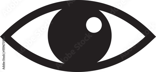 Eye icon. Simple eyeball. Eyesight vision sign. Eye modern symbol isolated on white background. Vector eye icon for visible passwords for apps and websites.