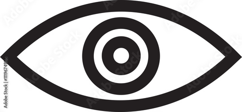 Eye icon. Simple eyeball. Eyesight vision sign. Eye modern symbol isolated on white background. Vector eye icon for visible passwords for apps and websites.