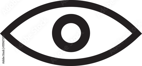 Eye icon. Simple eyeball. Eyesight vision sign. Eye modern symbol isolated on white background. Vector eye icon for visible passwords for apps and websites.
