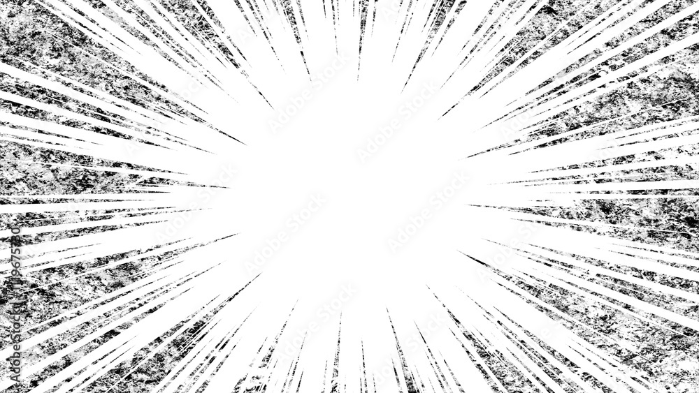 Obraz premium キラキラした銀色風の集中線の素材