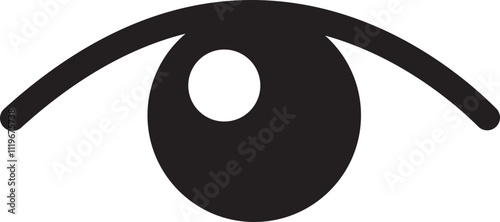 Eye icon. Simple eyeball. Eyesight vision sign. Eye modern symbol isolated on white background. Vector eye icon for visible passwords for apps and websites.