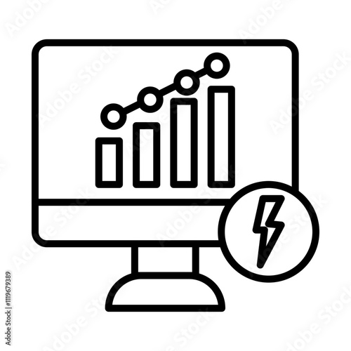 Energy Monitoring line icon