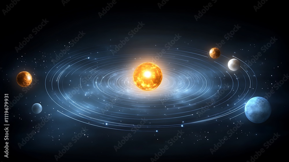 Obraz premium Exploring the Infinite Beauty of the Universe with Stars and Planets
