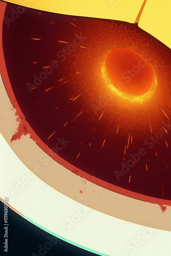 Cartoon anime red eyes background