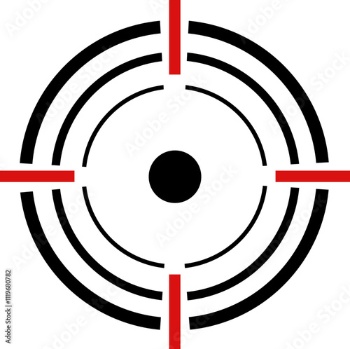 Focus target and aim icon. Business goals and missions. Ambition and opportunity symbol, sales focus vector. Gun Sight Crosshairs Bullseye. sniper rifle target and marketing aim design pictogram.