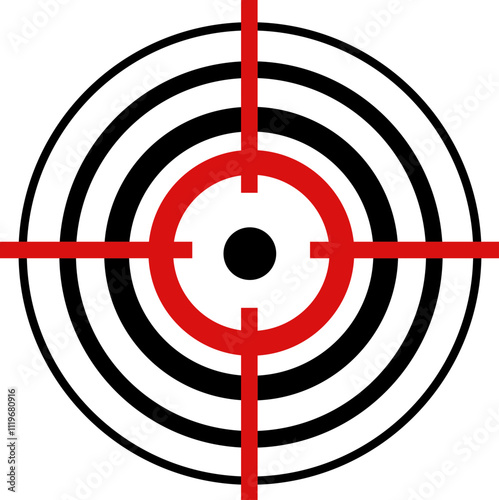 Focus target and aim icon. Business goals and missions. Ambition and opportunity symbol, sales focus vector. Gun Sight Crosshairs Bullseye. sniper rifle target and marketing aim design pictogram.