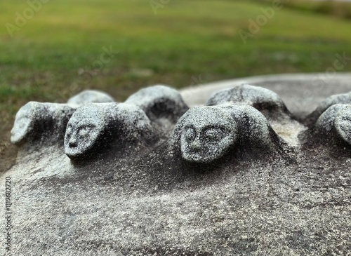  Pokekea tadulako Megalith site is located in the Besoa Valley, Central Lore District, Poso Regency, Indonesia.