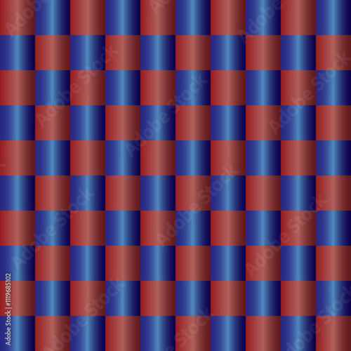 190 Maroon and Gradient blue seamless check pattern