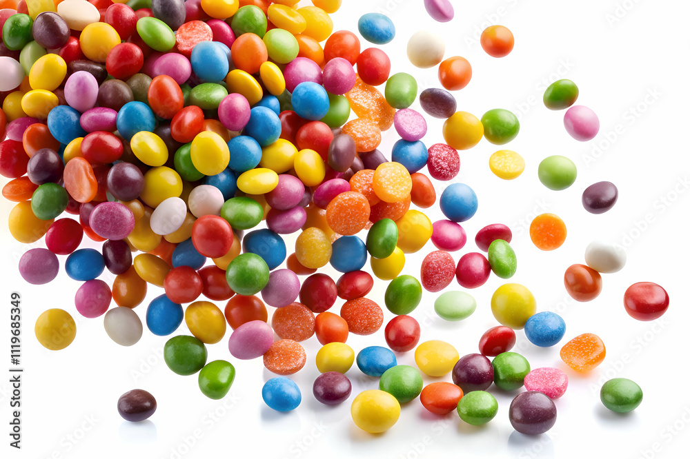 A Cascade of Colorful Candies. A Sweet and Delicious Delight A Cascade of Colorful Candies. A Sweet and Delicious Delight