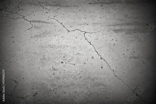 Cracked gray cement wall
