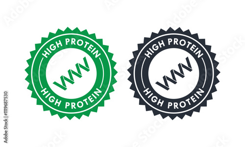 High protein design logo template illustration