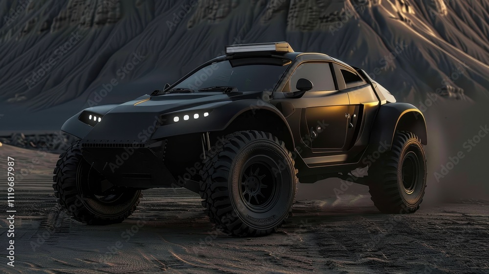 Car with a black background, extreme speed for a sport model. Powerful car designed for fast transport, a 4x4 vehicle. Car with a black background, extreme speed for a sport model. Powerful car designed for fast transport, a 4x4 vehicle.