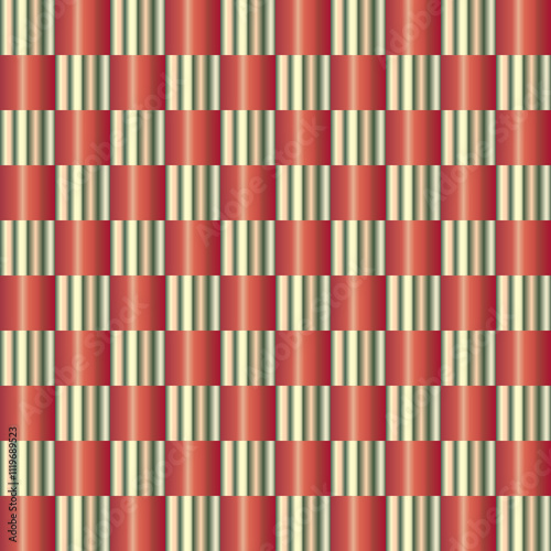 186 Gardient red and multi-color seamless check pattern